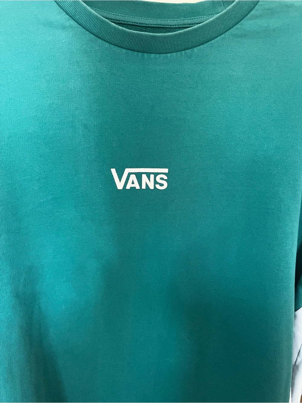 Vans Colorblock Crewneck Sweatshirt | Teal Blue Mustard | Unisex - Picture 2 of 13